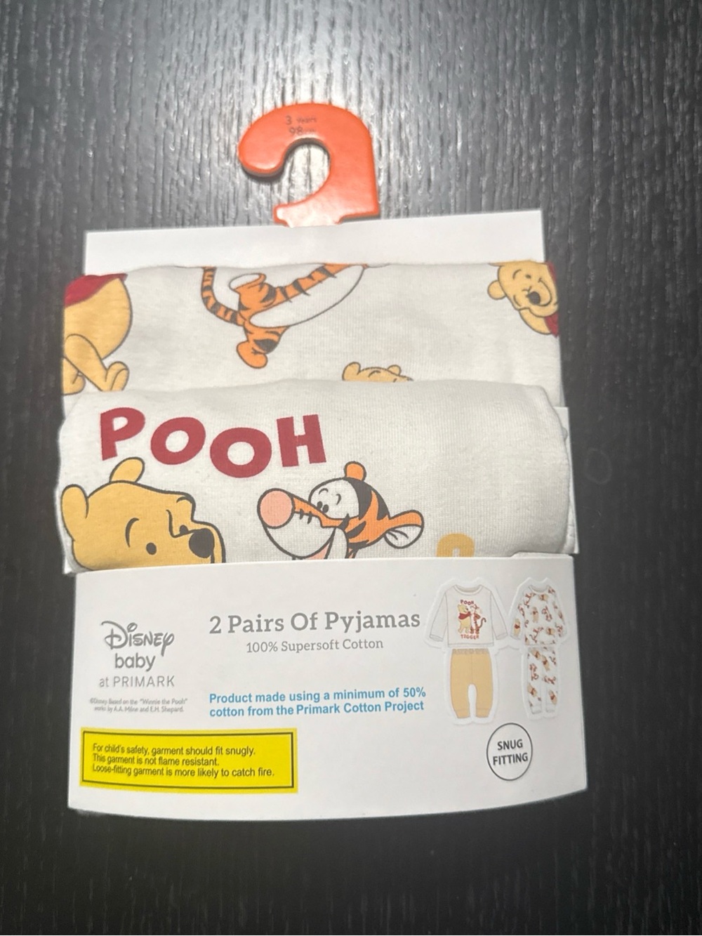 Disney baby at Primark Winnie The Pooh 2 Pairs Of Pyjamas 3 Years